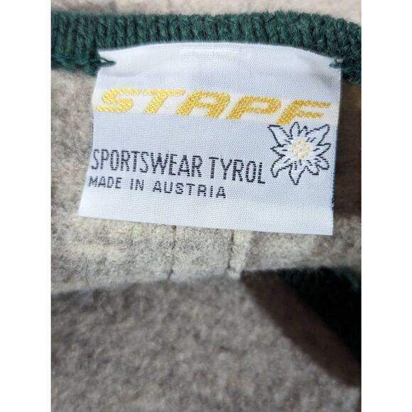 Stapf Womens Made in Austria Gray Green Trim Wool Cardigan Sweater Size 44 (XL) - Picture 2 of 6